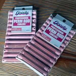 Vtg‎ goody pink perm rod curlers sealed 2 packs 1995 large 24325